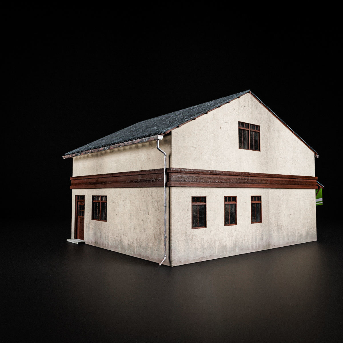JAPANESE BUILDING 005 Low-poly 3D model_4
