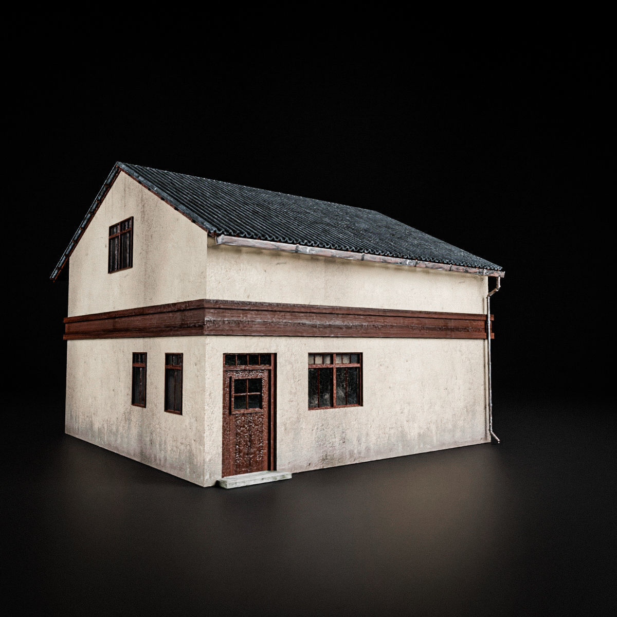 JAPANESE BUILDING 005 Low-poly 3D model_3