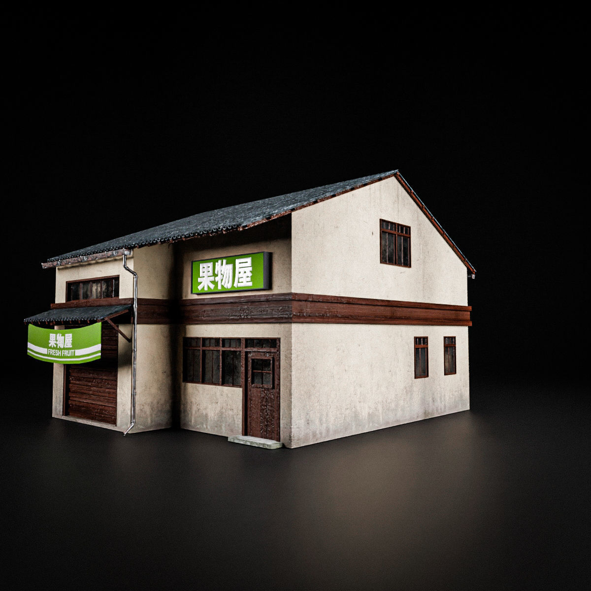 JAPANESE BUILDING 005 Low-poly 3D model_2
