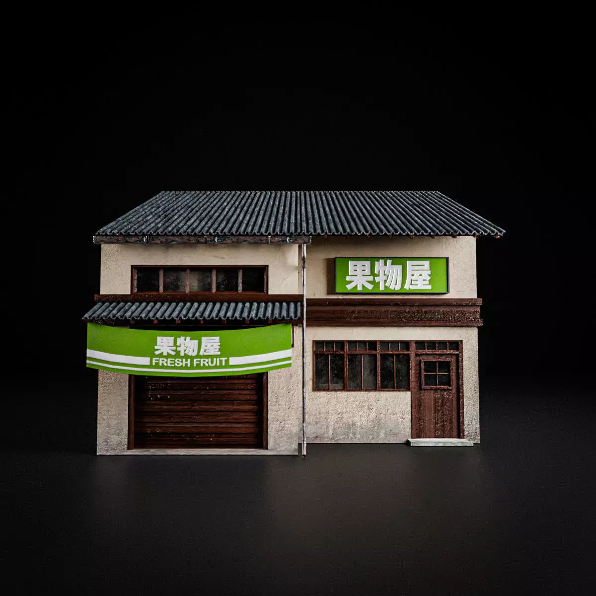 JAPANESE BUILDING 005 Low-poly 3D model_0