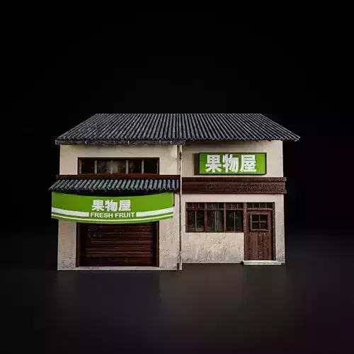 JAPANESE BUILDING 005 Low-poly 3D model