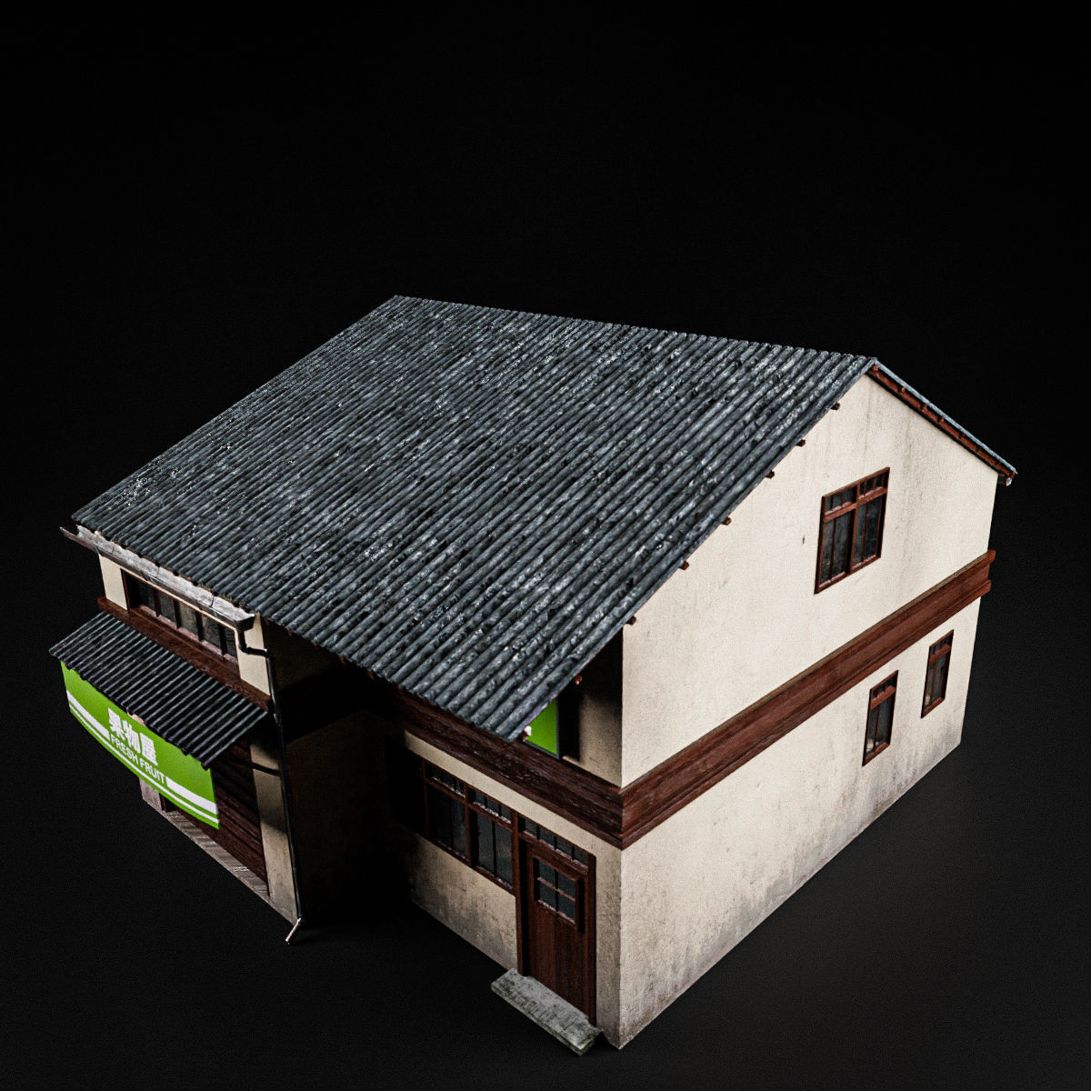JAPANESE BUILDING 005 Low-poly 3D model_7