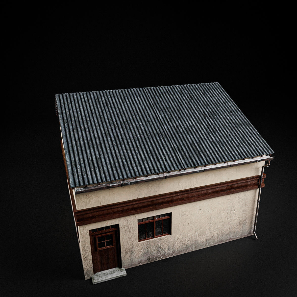 JAPANESE BUILDING 005 Low-poly 3D model_8