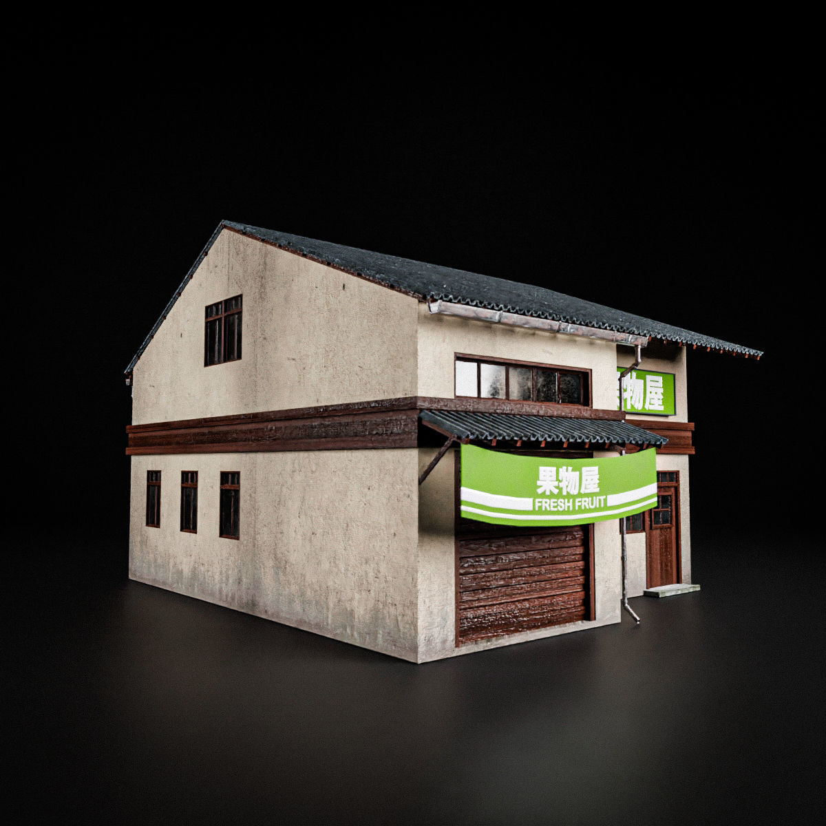 JAPANESE BUILDING 005 Low-poly 3D model_5