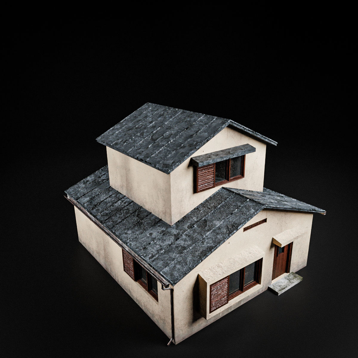 JAPANESE BUILDING 006 Low-poly 3D model_6