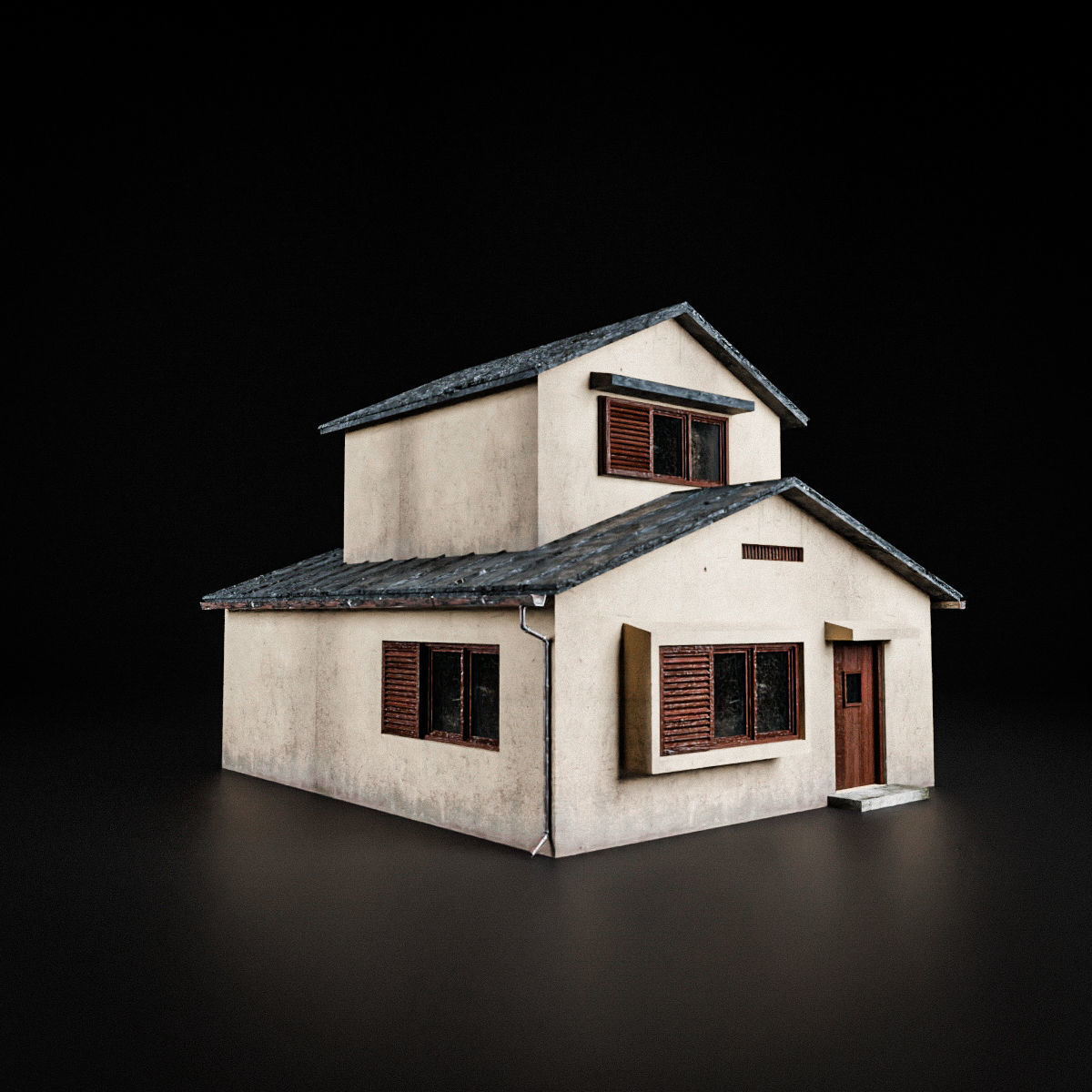 JAPANESE BUILDING 006 Low-poly 3D model_5