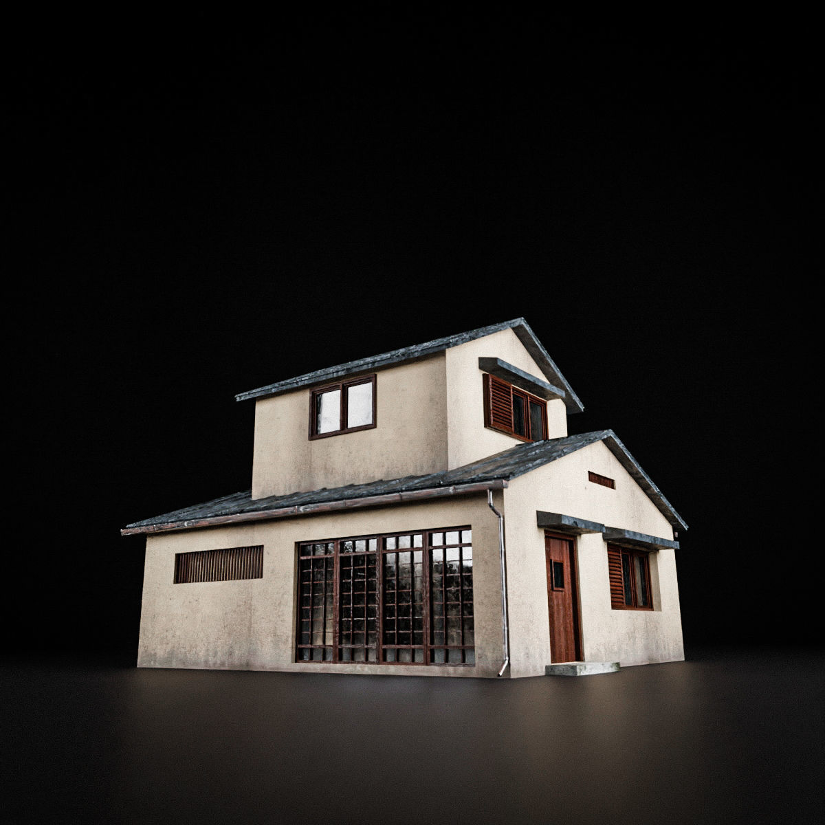 JAPANESE BUILDING 006 Low-poly 3D model_10