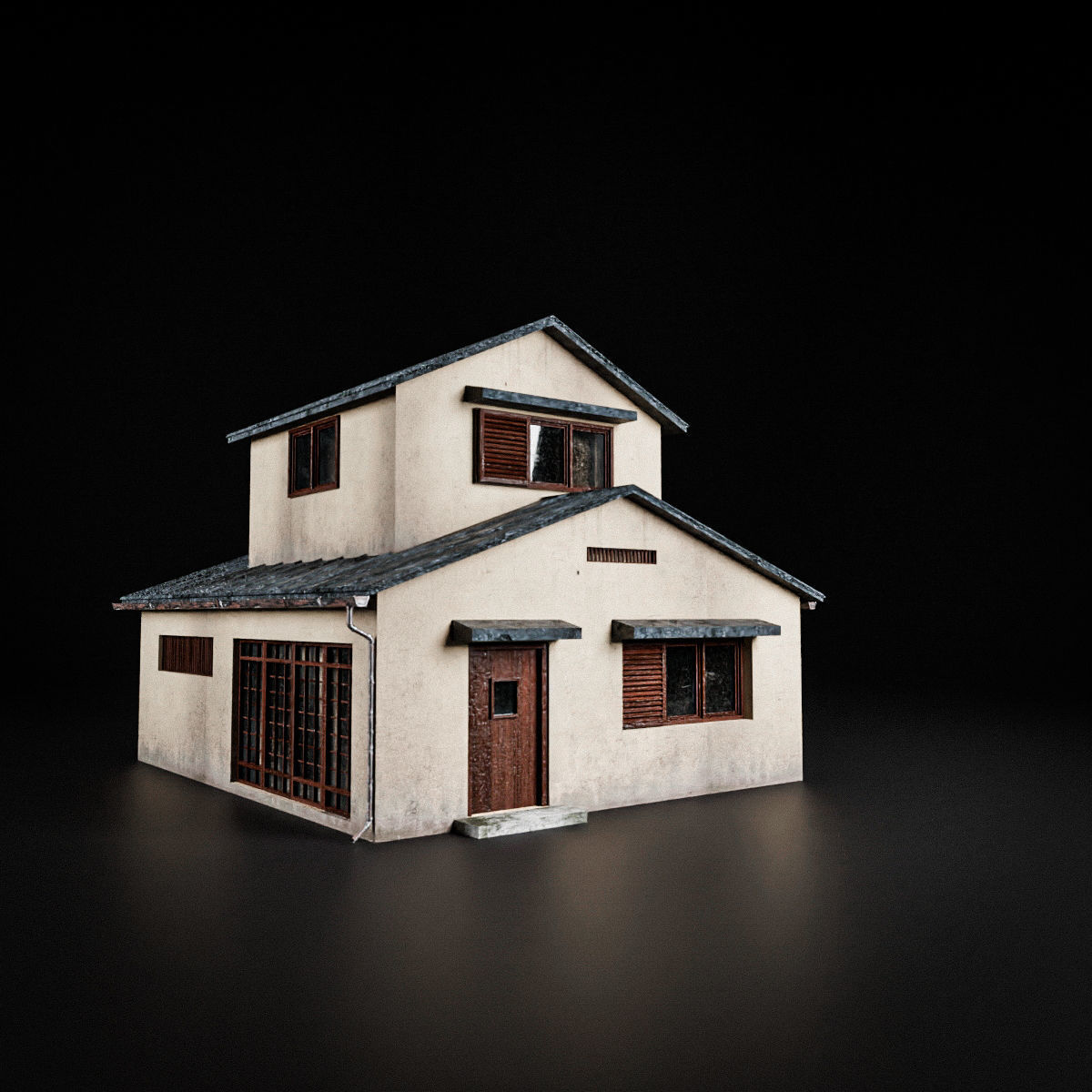 JAPANESE BUILDING 006 Low-poly 3D model_3