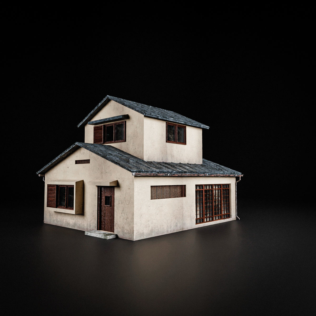 JAPANESE BUILDING 006 Low-poly 3D model_2