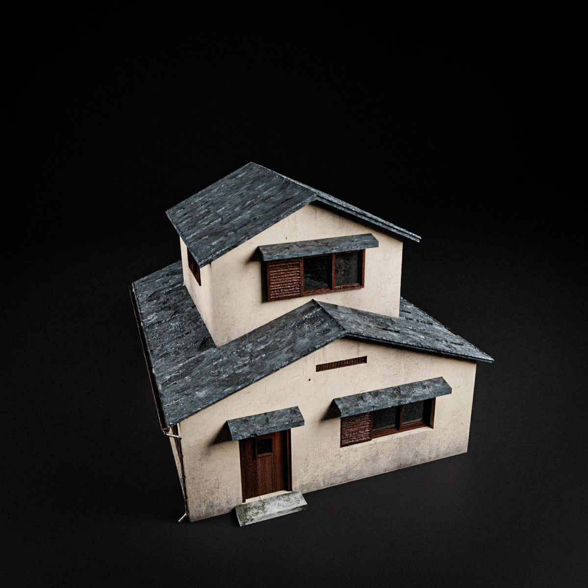 JAPANESE BUILDING 006 Low-poly 3D model_8