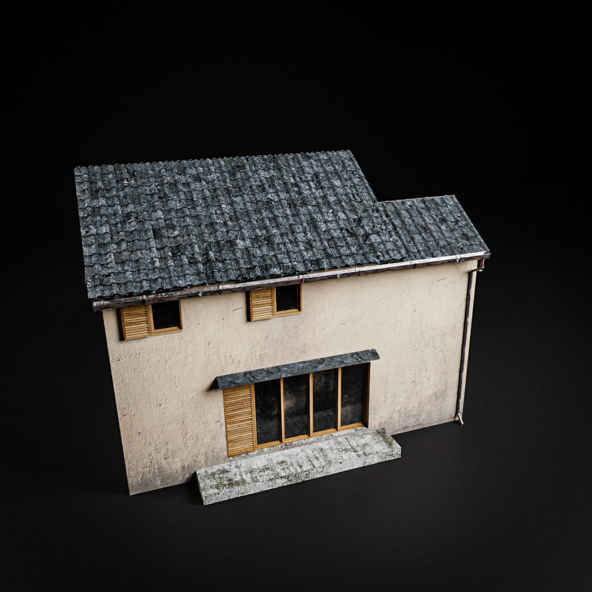 JAPANESE BUILDING 007 Low-poly 3D model_8