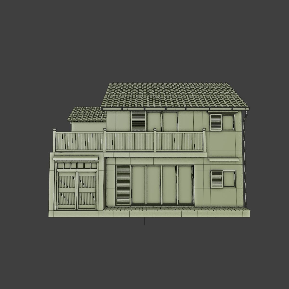 JAPANESE BUILDING 007 Low-poly 3D model_12