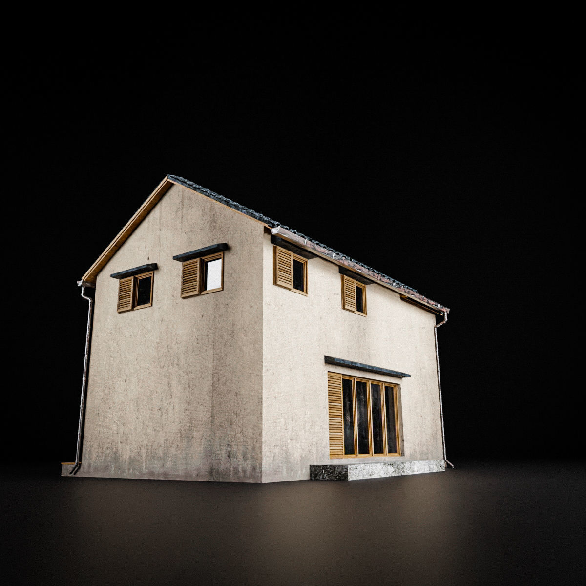 JAPANESE BUILDING 007 Low-poly 3D model_10