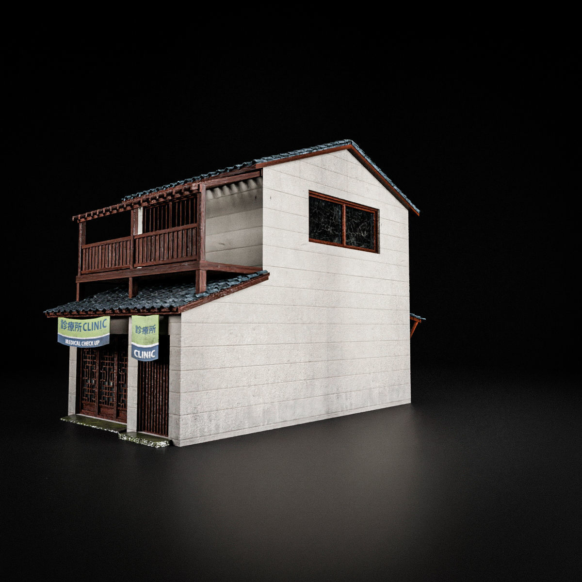 JAPANESE BUILDING 008 Low-poly 3D model_2