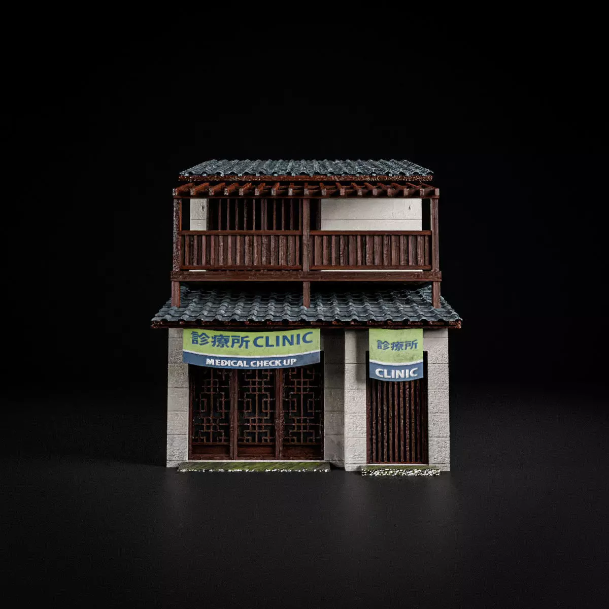 JAPANESE BUILDING 008 Low-poly 3D model_0
