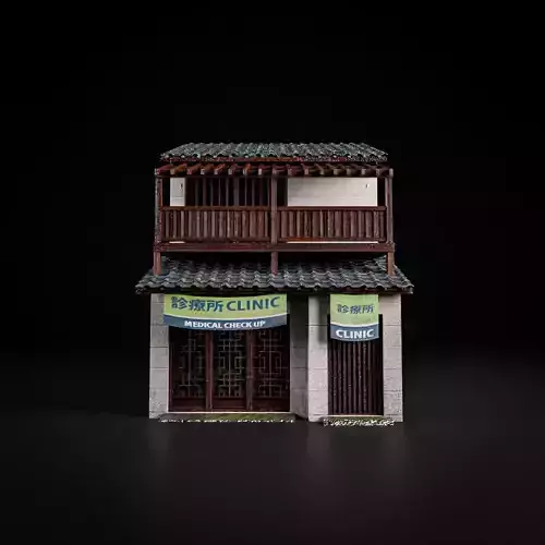 JAPANESE BUILDING 008 Low-poly 3D model