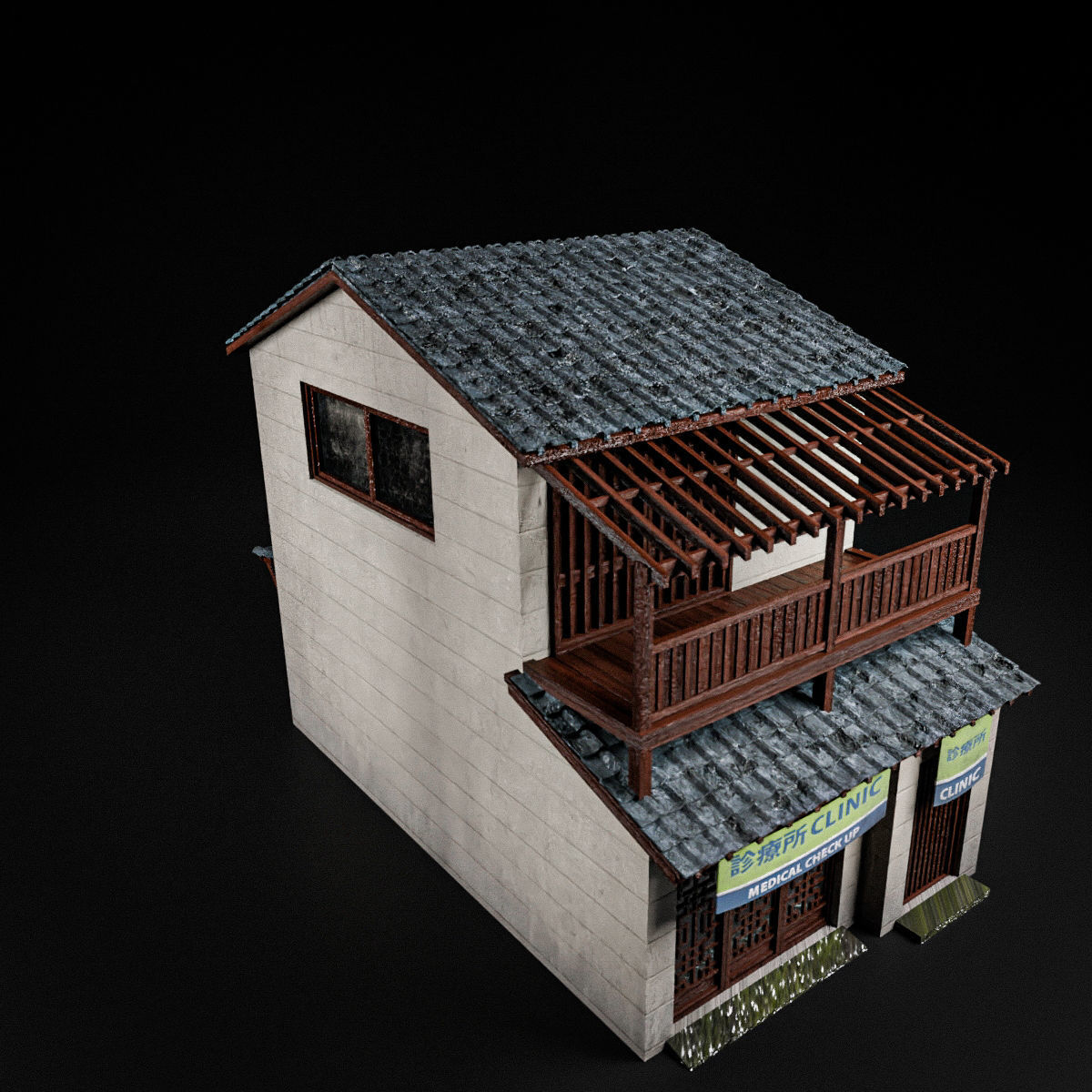 JAPANESE BUILDING 008 Low-poly 3D model_6