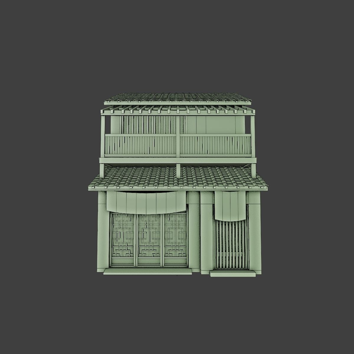 JAPANESE BUILDING 008 Low-poly 3D model_12