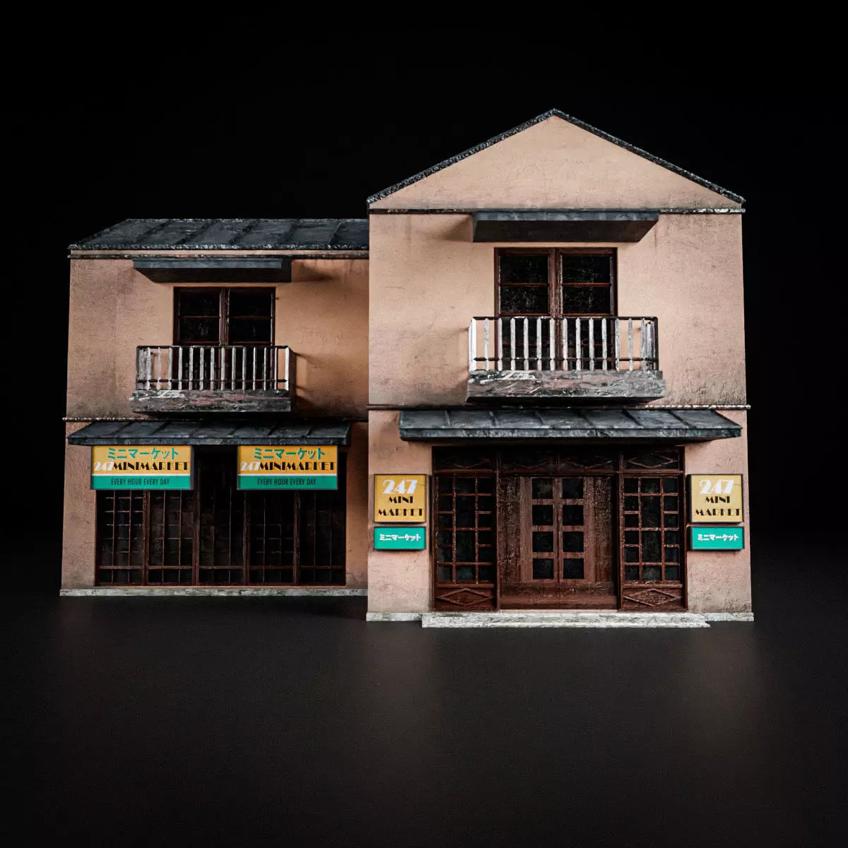 JAPANESE BUILDING 009 Low-poly 3D model_0
