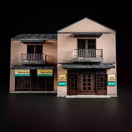 JAPANESE BUILDING 009 Low-poly 3D model