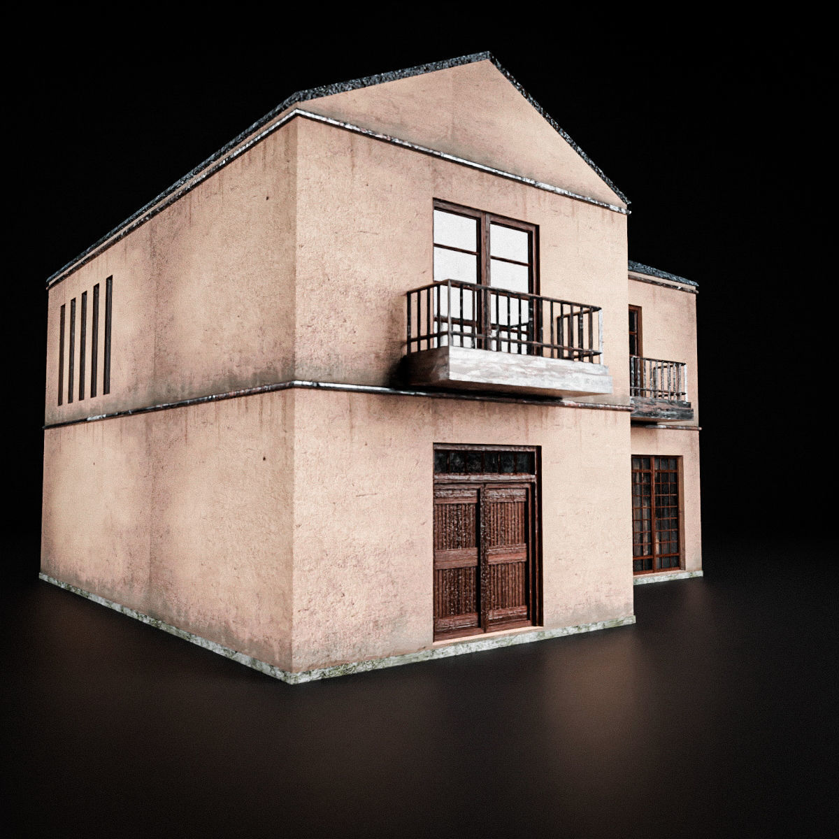 JAPANESE BUILDING 009 Low-poly 3D model_3
