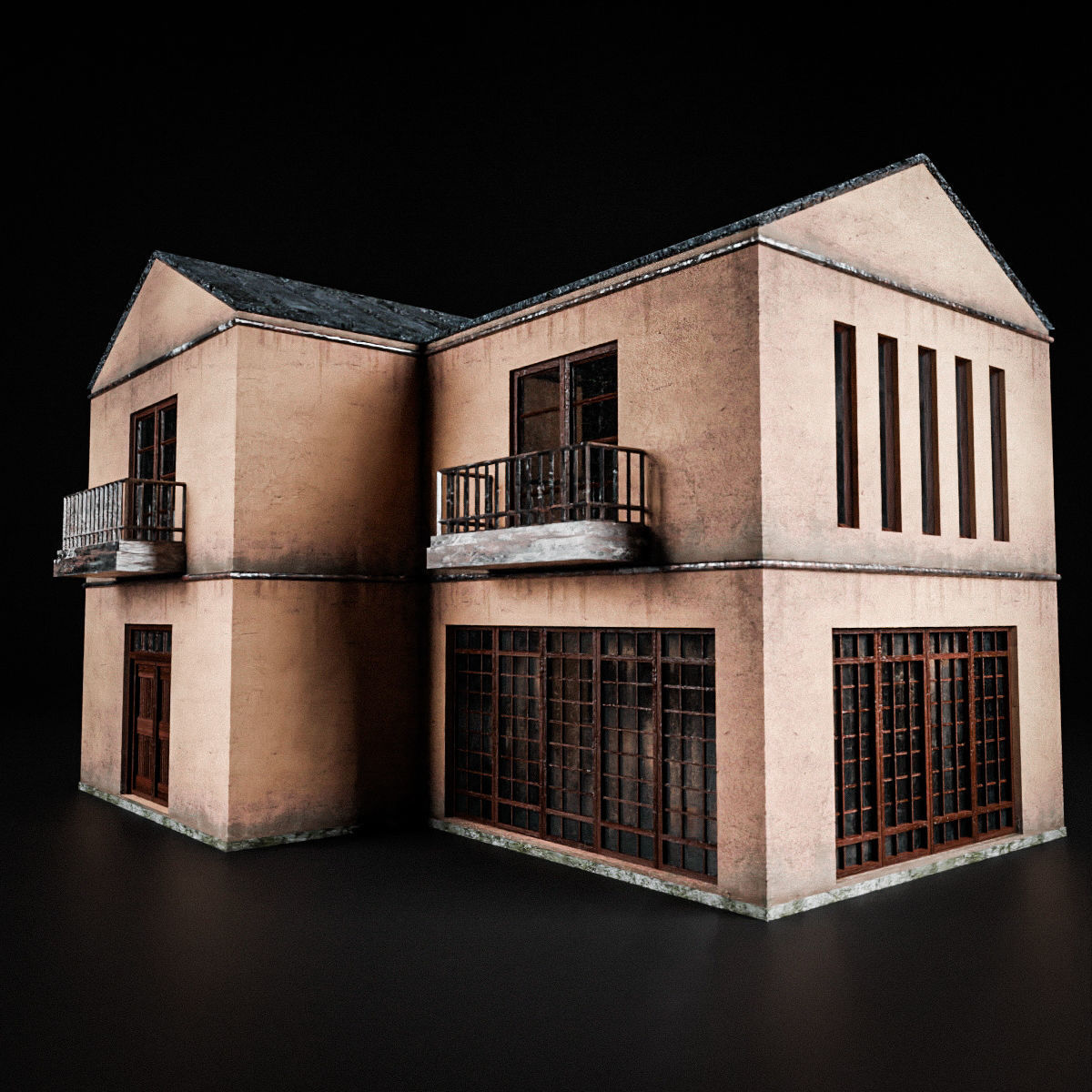 JAPANESE BUILDING 009 Low-poly 3D model_4