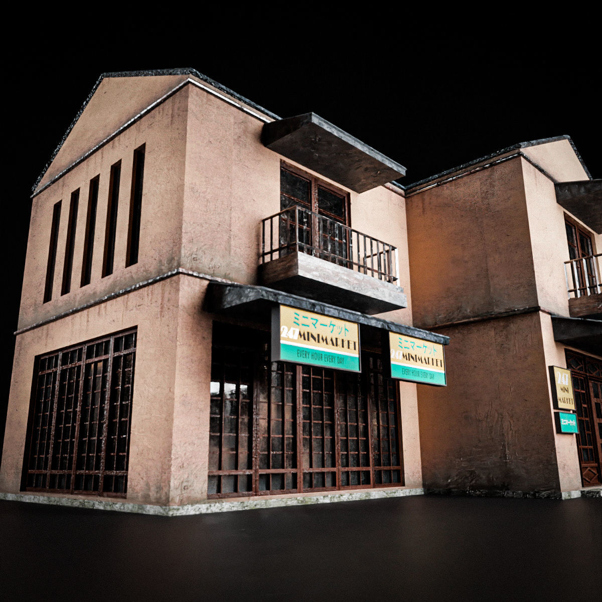 JAPANESE BUILDING 009 Low-poly 3D model_9
