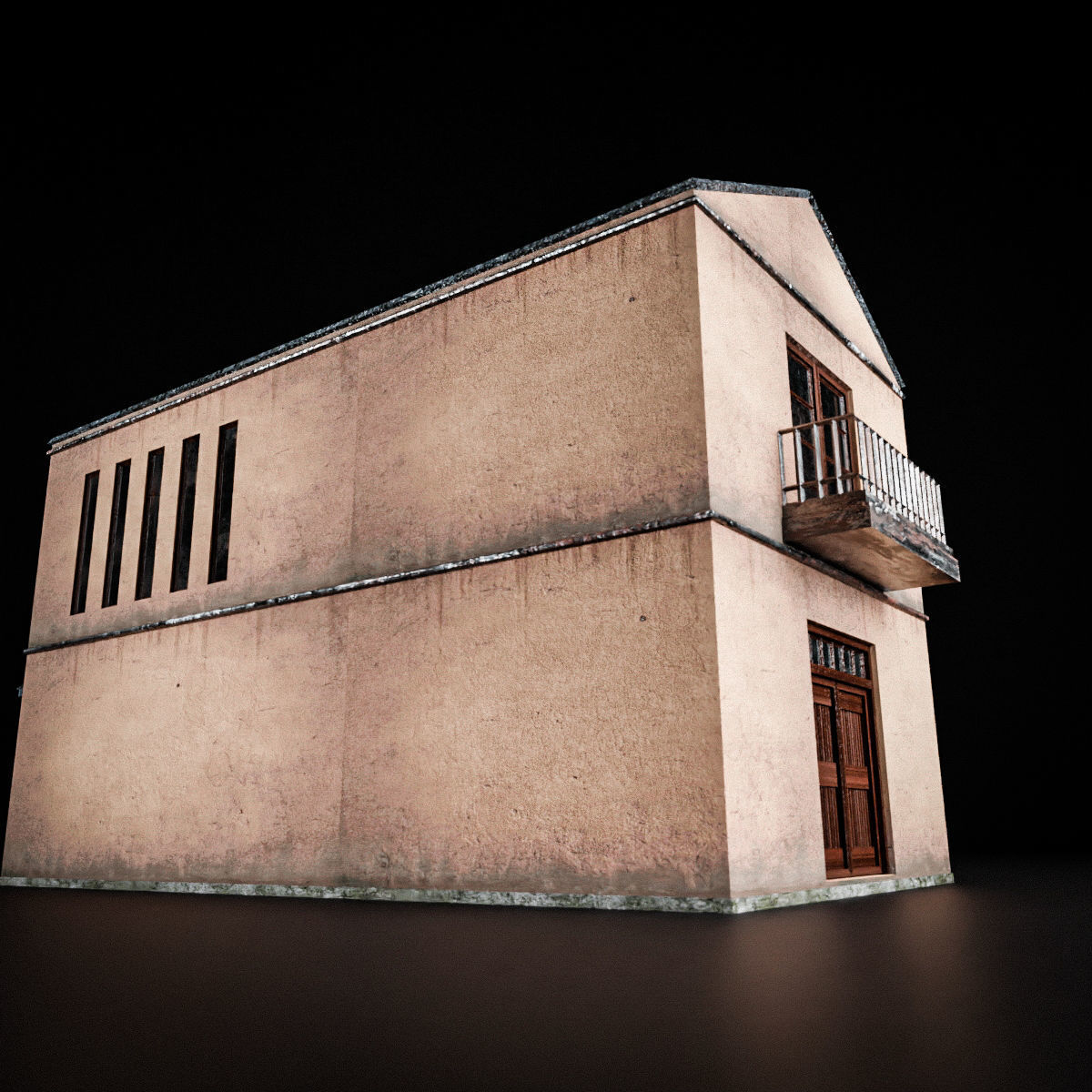 JAPANESE BUILDING 009 Low-poly 3D model_10