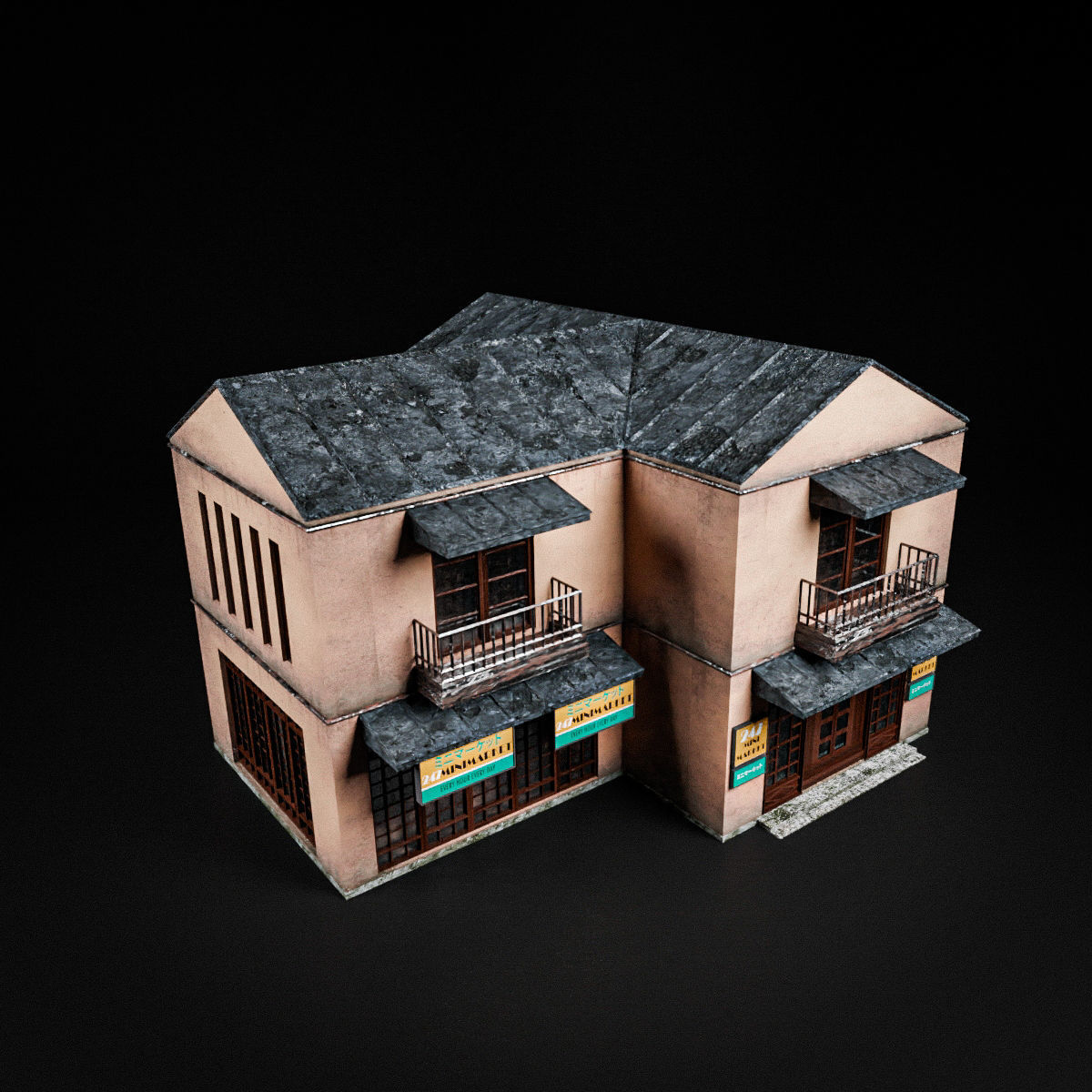 JAPANESE BUILDING 009 Low-poly 3D model_6