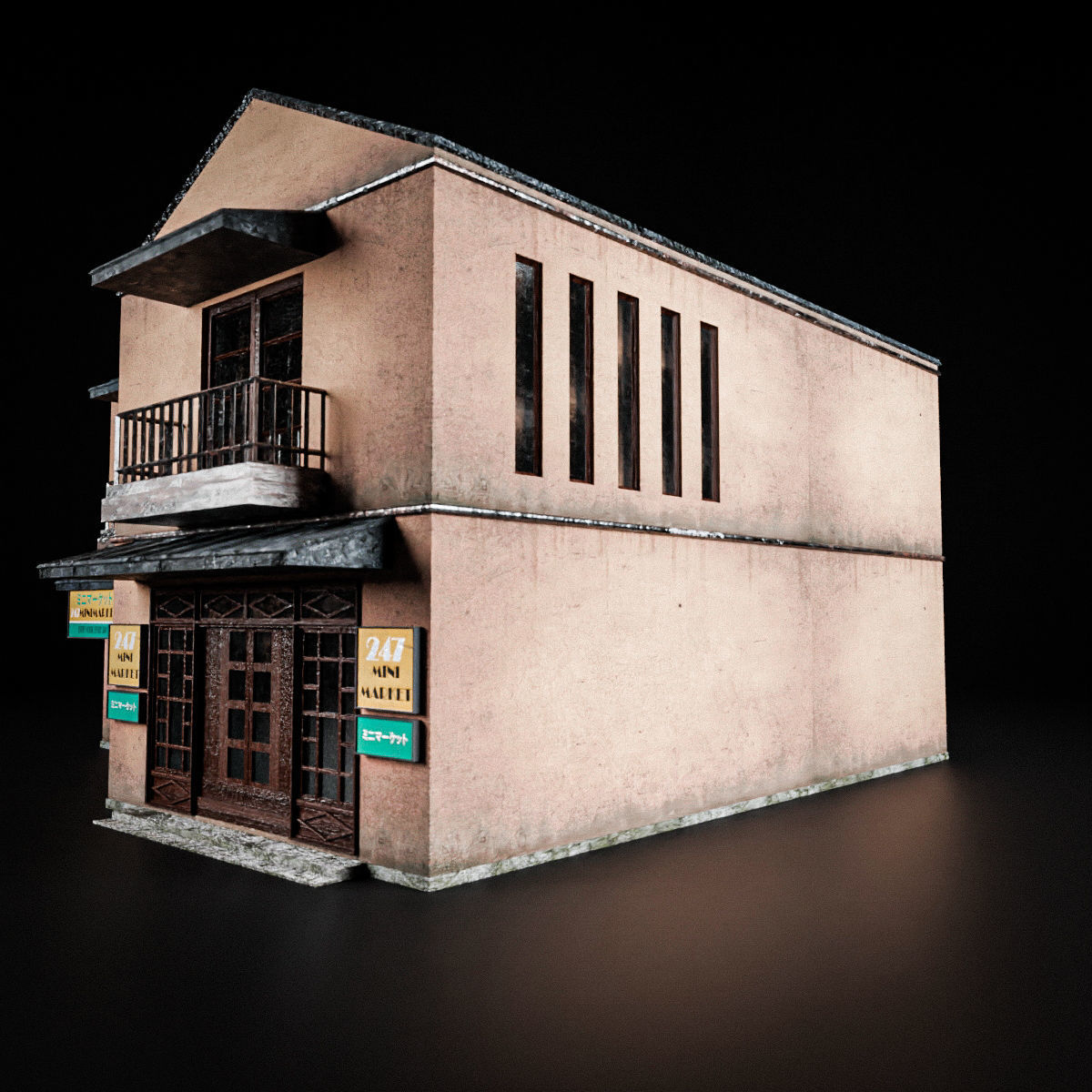 JAPANESE BUILDING 009 Low-poly 3D model_2