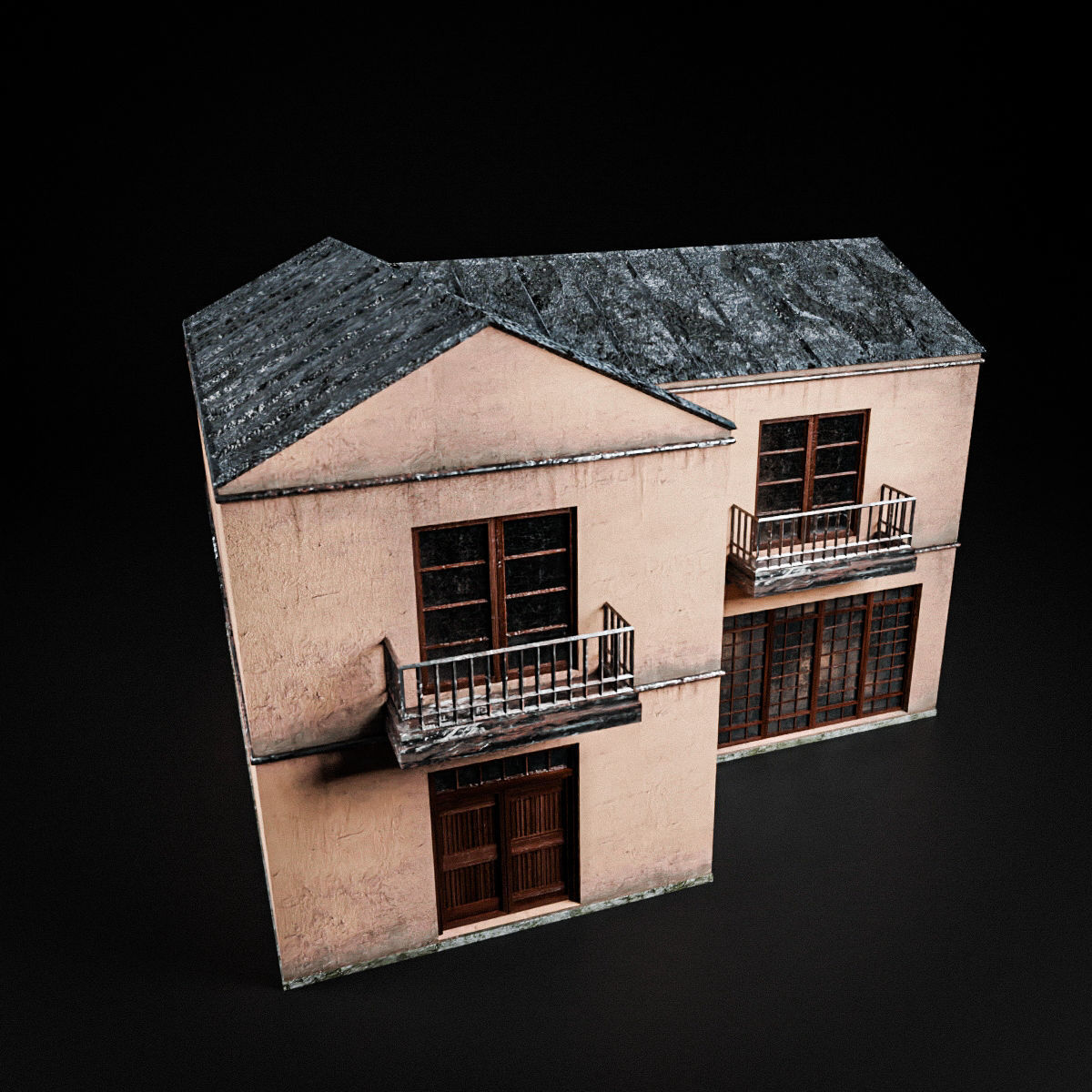 JAPANESE BUILDING 009 Low-poly 3D model_8