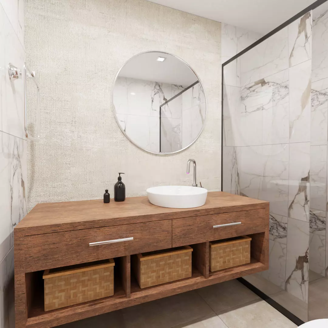 Small Bathroom Realistic 3D model_0