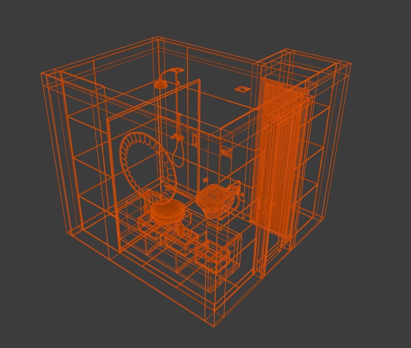 Small Bathroom Realistic 3D model_6