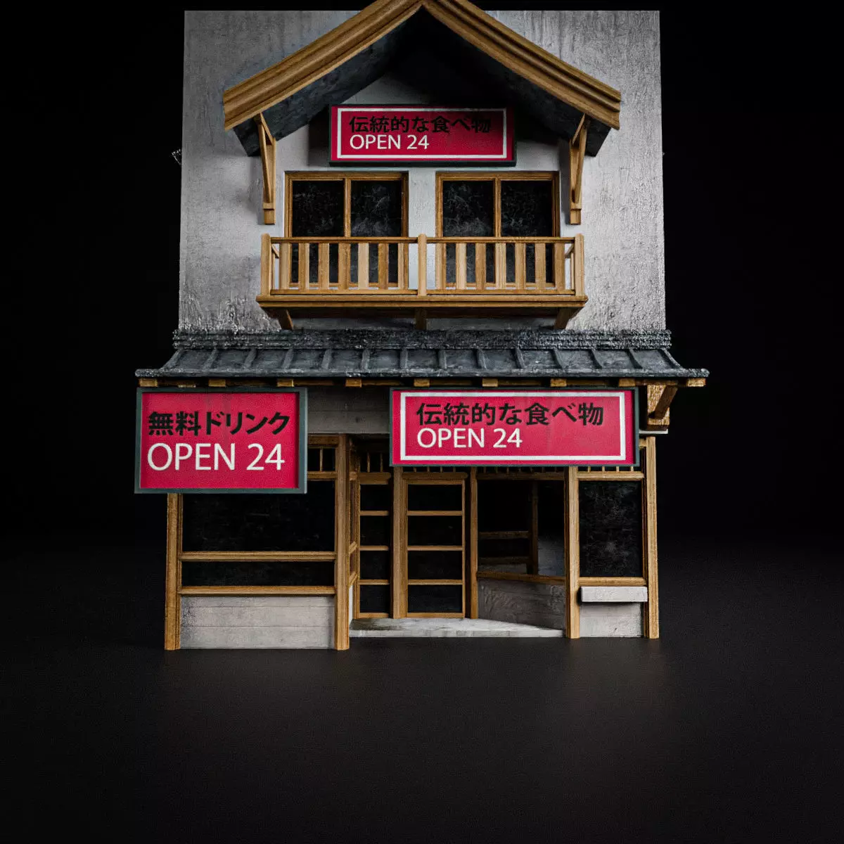 JAPANESE BUILDING 010 Low-poly 3D model_0