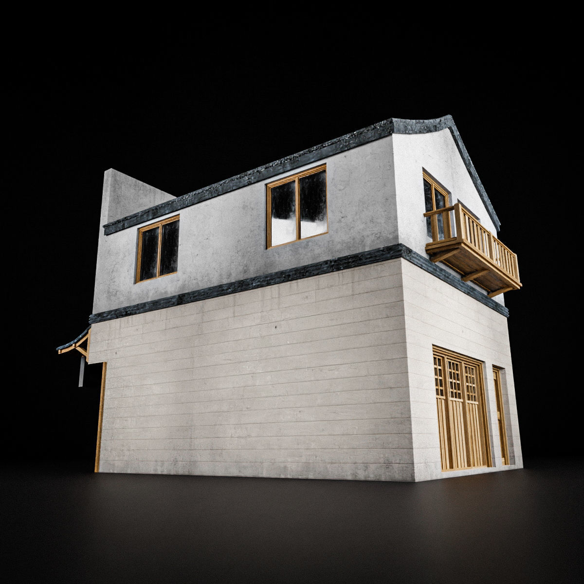 JAPANESE BUILDING 010 Low-poly 3D model_10
