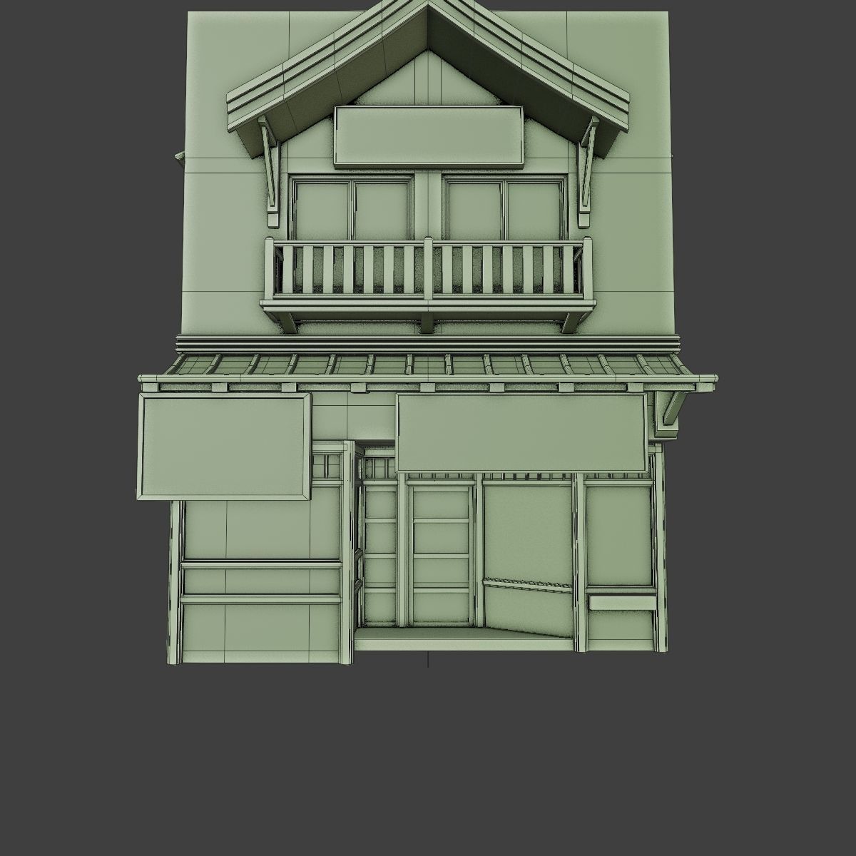 JAPANESE BUILDING 010 Low-poly 3D model_12