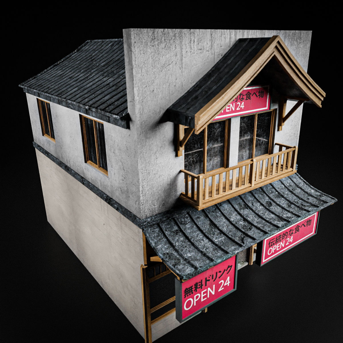 JAPANESE BUILDING 010 Low-poly 3D model_6
