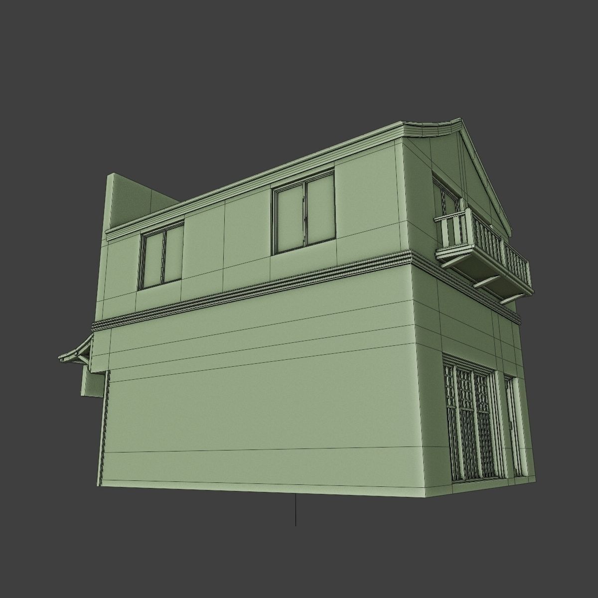 JAPANESE BUILDING 010 Low-poly 3D model_14
