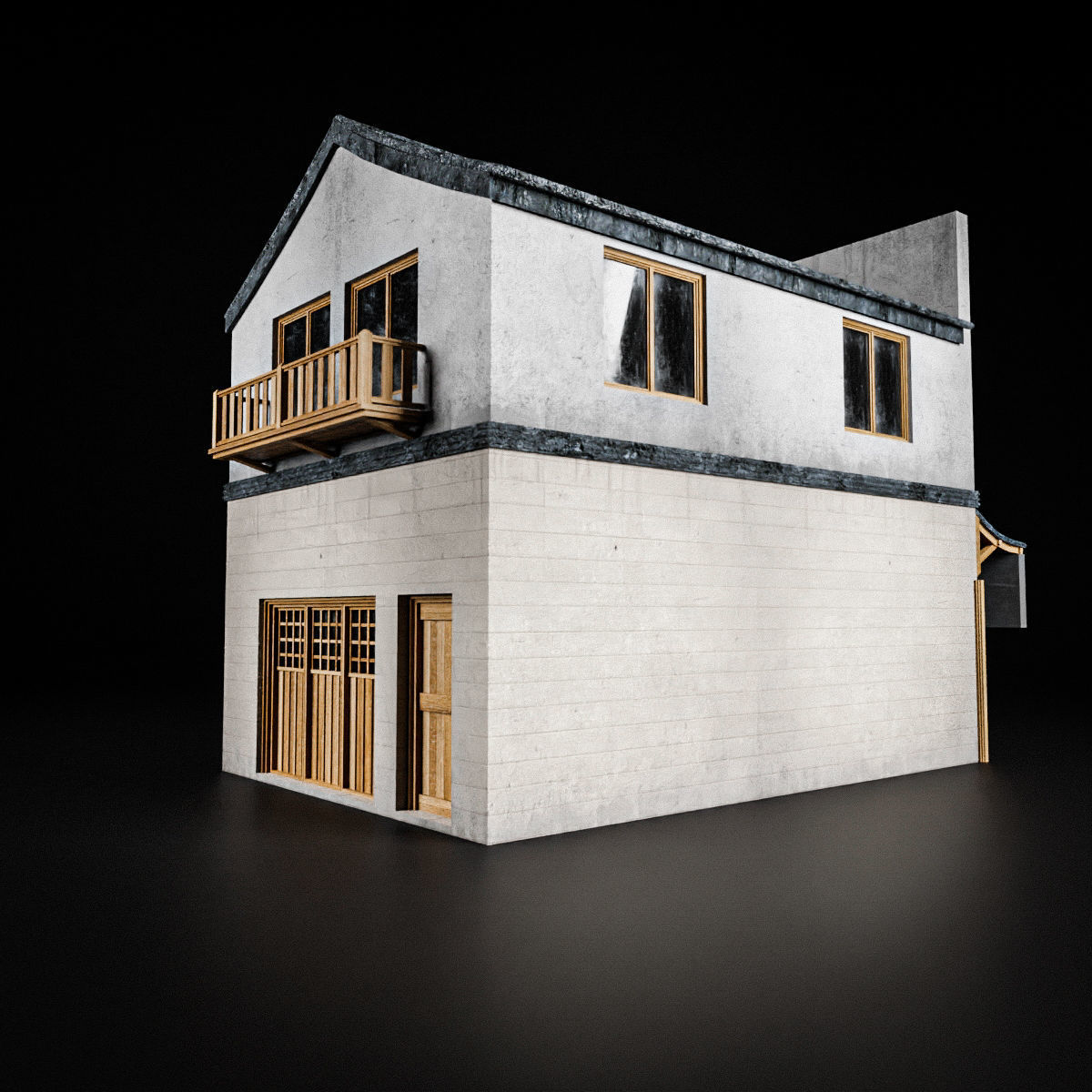 JAPANESE BUILDING 010 Low-poly 3D model_4