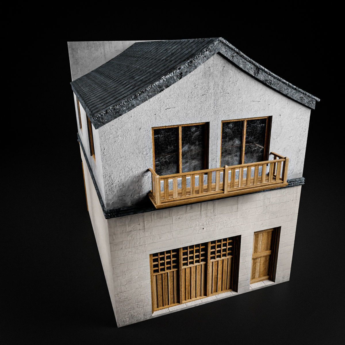 JAPANESE BUILDING 010 Low-poly 3D model_8
