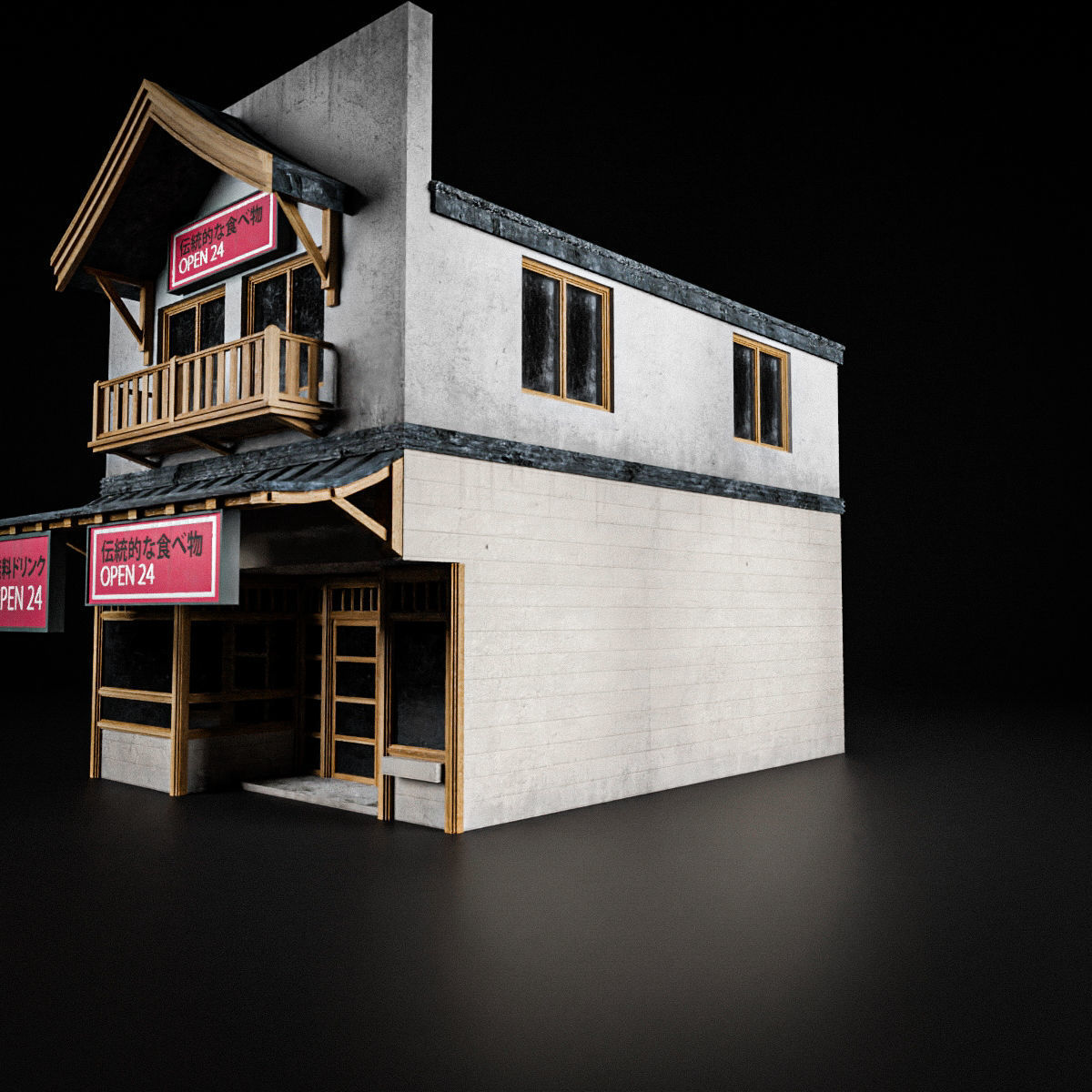 JAPANESE BUILDING 010 Low-poly 3D model_2