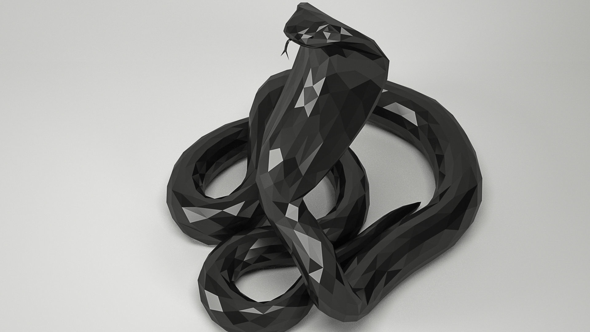 Snake Cobra Low-poly Low-poly 3D model_2