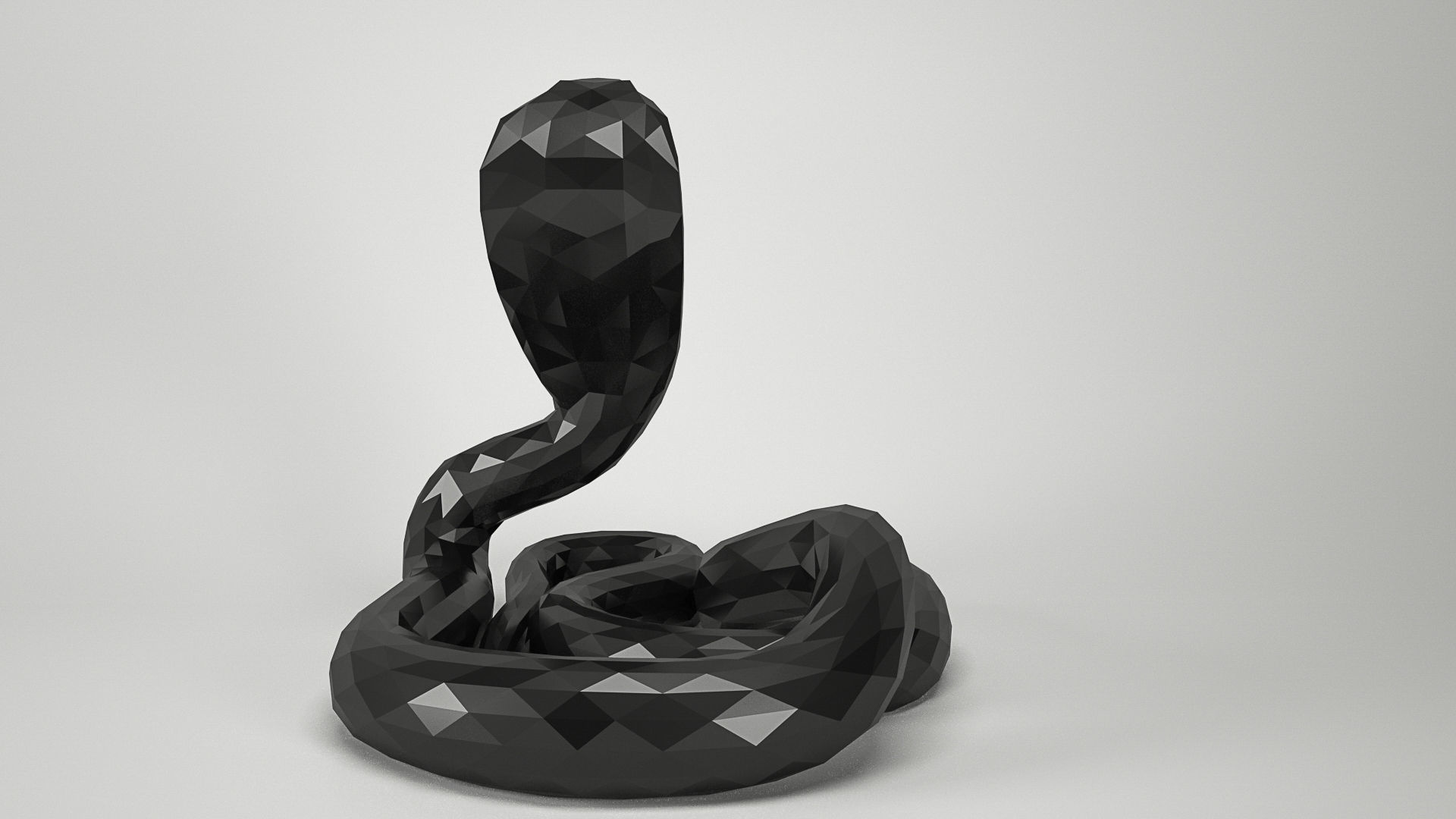 Snake Cobra Low-poly Low-poly 3D model_3