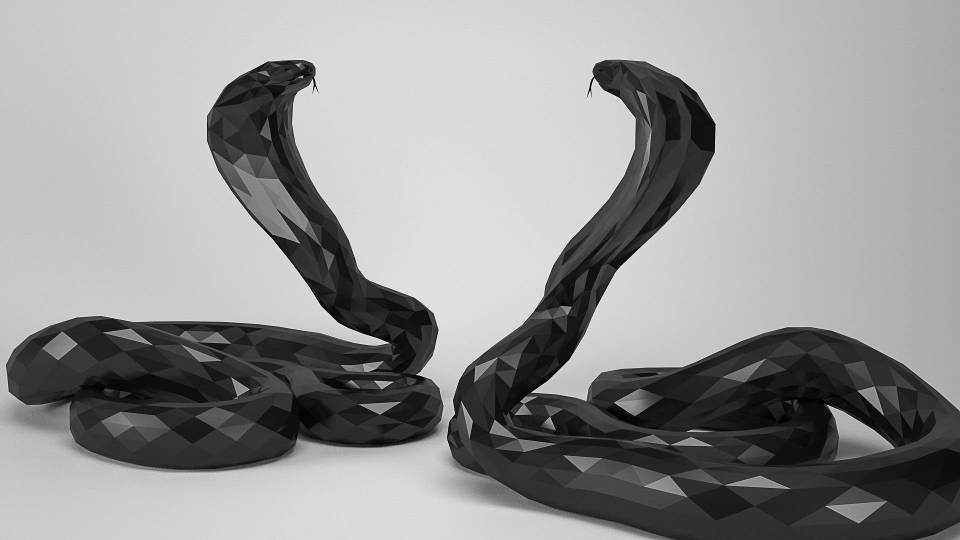Snake Cobra Low-poly Low-poly 3D model_4