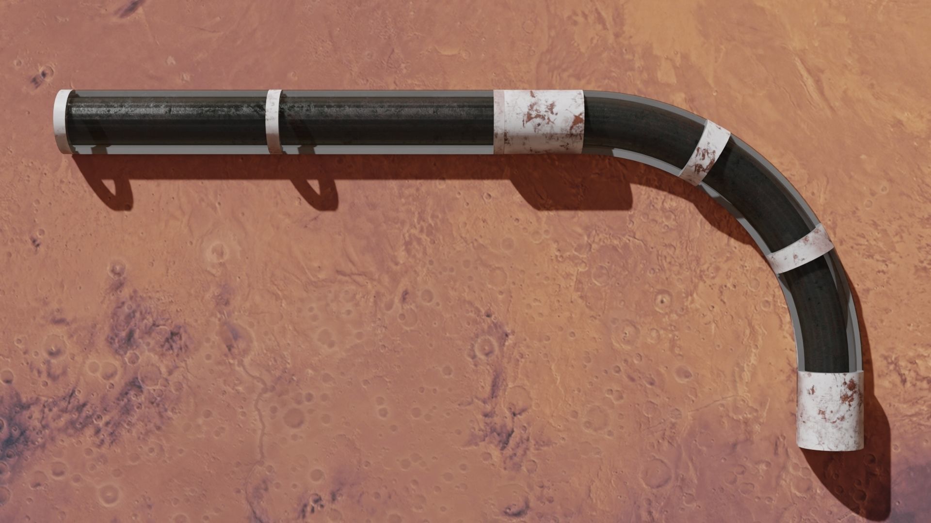 Sci-fi tunnel Low-poly 3D model_21