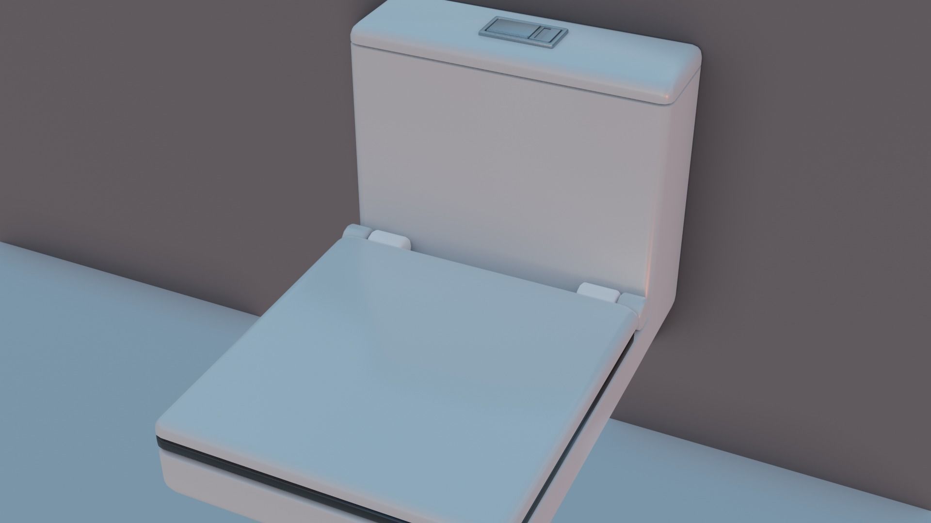 WC Toilet Pack Boxy Low-poly 3D model_8