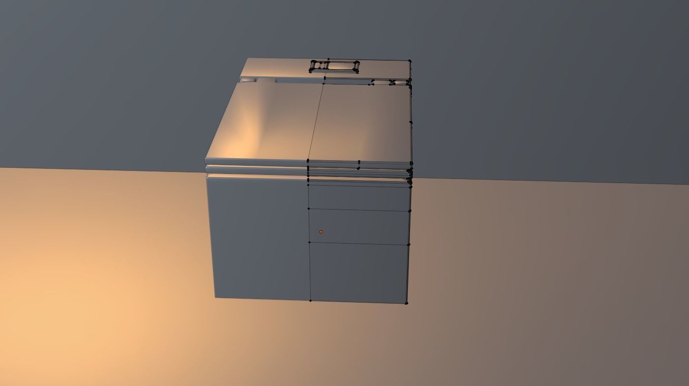 WC Toilet Pack Boxy Low-poly 3D model_28
