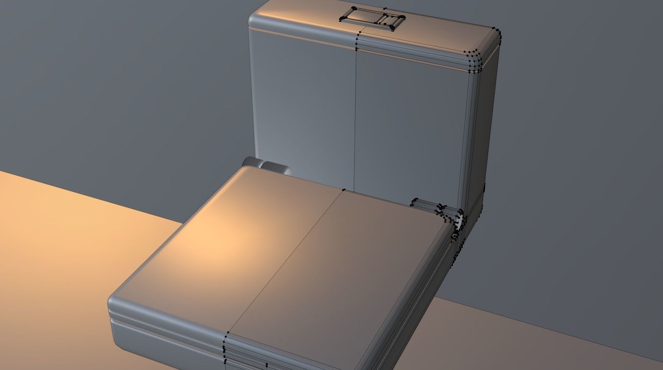 WC Toilet Pack Boxy Low-poly 3D model_22