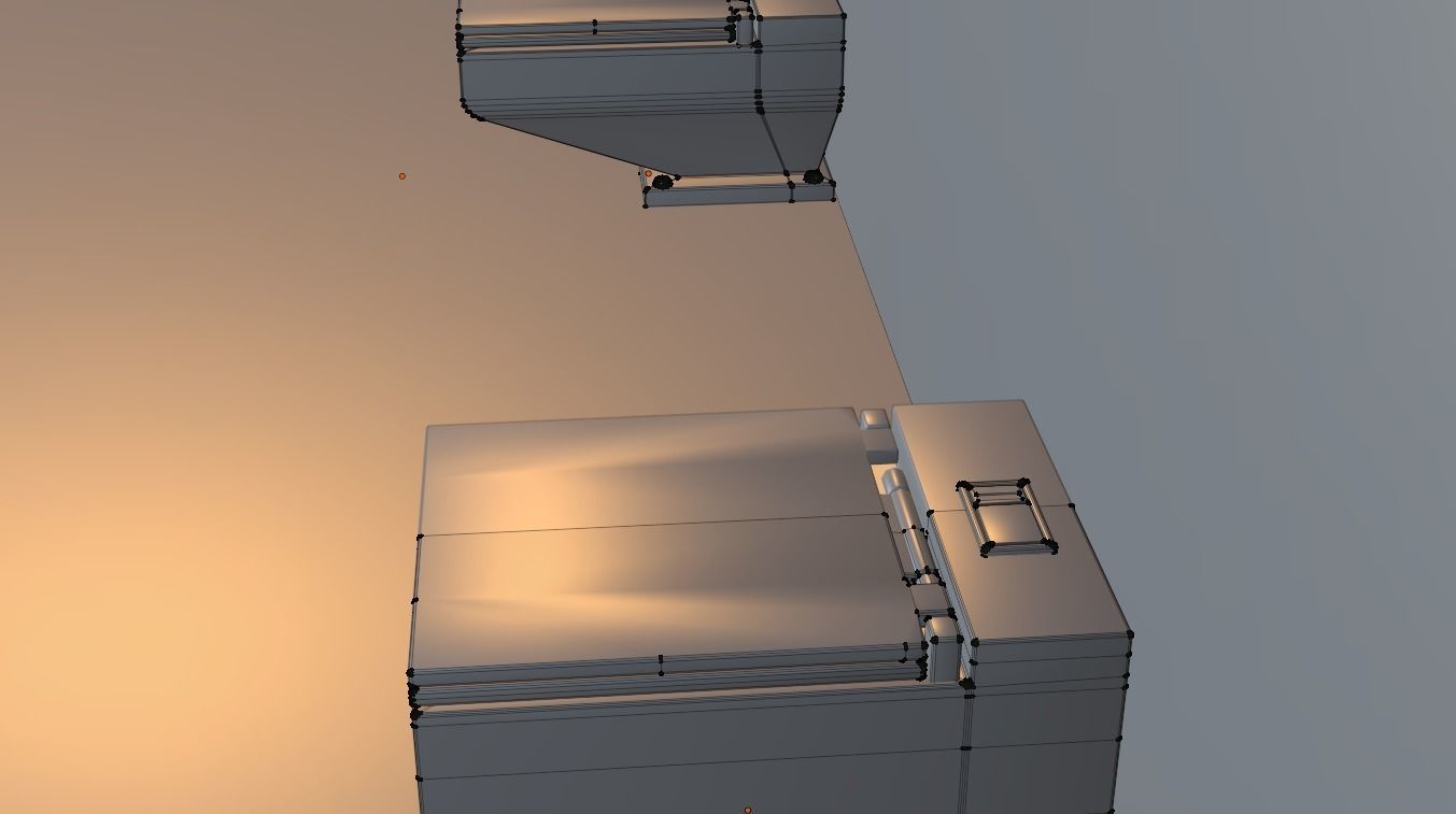 WC Toilet Pack Boxy Low-poly 3D model_26