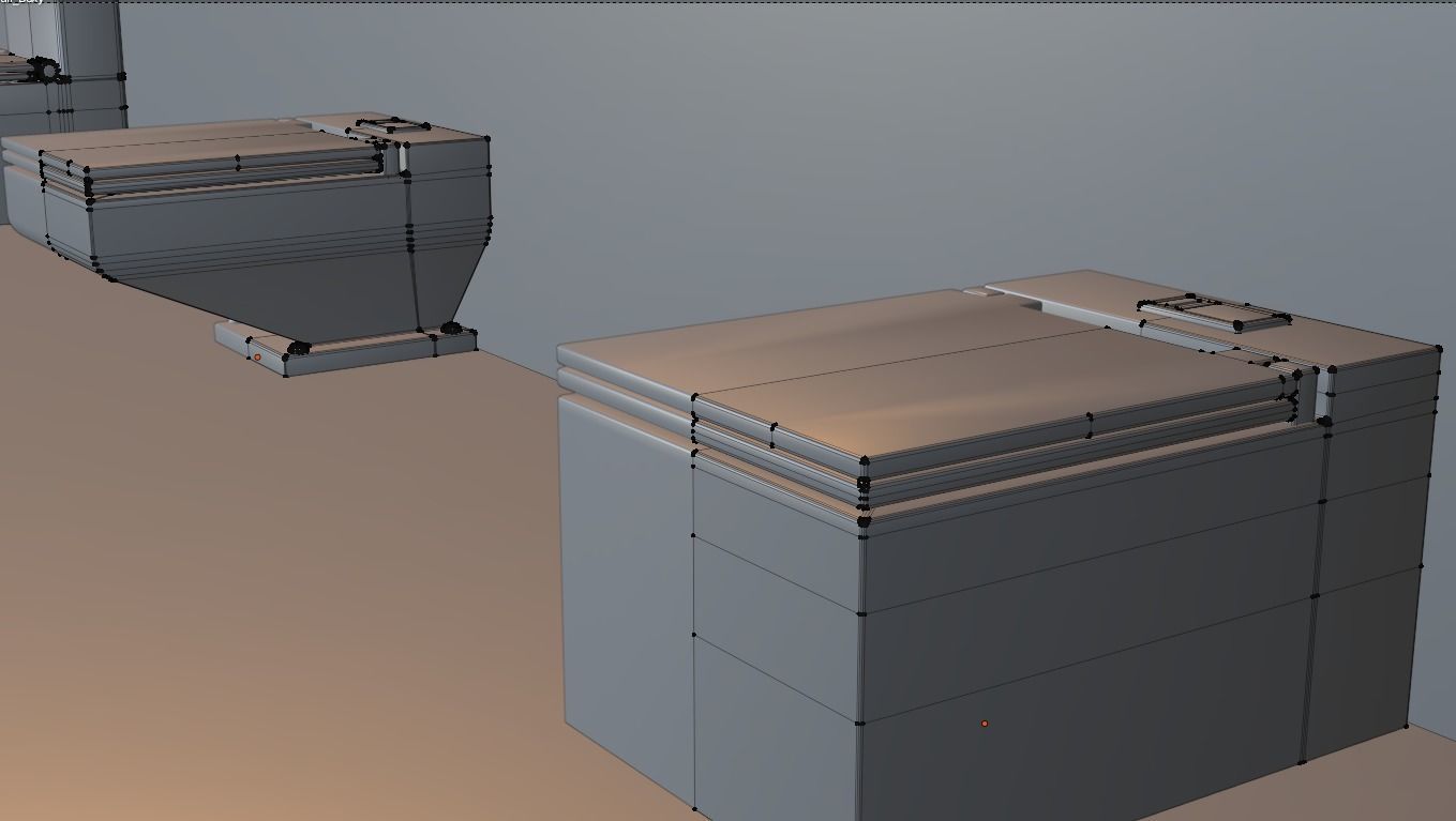 WC Toilet Pack Boxy Low-poly 3D model_23